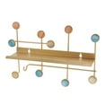 thumbnail image 4 of Estante de almacenamiento de montaje en pared de hierro dorado, colgador de s para , soporte para llaves Colco Banco de almacenamiento con percha., 4 of 8