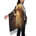 thumbnail image 4 of Gaeub Happy New Year 2025 B Print Tassel Scarf,Wraps Scarves for Women,Winter Scarf,Cold Weather Shawls,Ideal for Travel, 4 of 8