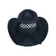 thumbnail image 3 of CTM  Western Straw Cowboy Hat with Heart Concho (Women), 3 of 4