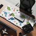 thumbnail image 2 of Long Mouse Pads for Desk,White Dinosaurs Geometric Leaves Pattern Desk Mats on Top Of Desks, Desk Mouse Pad Extra Large with 3mm Non-Slip Base and Stitched Edge for Gaming,Office,Work,Home 35.4"x15.7", 2 of 6