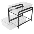 thumbnail image 5 of 2 Tier Storage Organizer 2 Tier Cups Mugs Drying Rack Desktop Water Cup Holde RHousehold Pull Tea Cup Storage Rack Black, 5 of 5