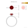 thumbnail image 5 of ANGARA Lab Grown 1.2 Ct Solitaire Round Ruby Classic Engagement Ring for Women in 14K White Gold (Size-6.5mm) | July Birthstone, Birthday, Anniversary, Jewelry Gift for Women | Lab-Grown Ruby Ring, 5 of 7
