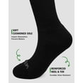 thumbnail image 3 of LOFIR Bamboo Viscose Diabetic Socks for Men Women, Extra Wide Non-Binding Moisture-Wicking Neuropathy Socks, 6 Pairs Seamless Knee High Socks, Size 9-11, Black, 3 of 7