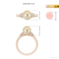 thumbnail image 5 of ANGARA Golden South Sea Cultured Pearl & Pave-Set Diamond Ring in 14K Rose Gold for Women | June Birthstone, Birthday, Anniversary, Jewelry Gift for Women | Pearl Ring, 5 of 8