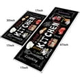 thumbnail image 3 of Kitchen Mat 2 Piece Set Washable Kitchen Rug 17"x47"+17"x30"(Kitchen-Letter), 3 of 6