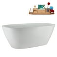 thumbnail image 3 of 67" Streamline N4620BGL Soaking Freestanding Tub and Tray With Internal Drain in Brushed Gold, 3 of 10