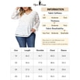 thumbnail image 6 of Unique Bargains Women's Plus Size Lace Blouse Sheer Elastic Cuff Layer Cross V Neck Tops 1X White, 6 of 6