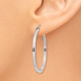 thumbnail image 3 of Cerceaux Carrés en Or Blanc 14K 2mm, 3 of 4