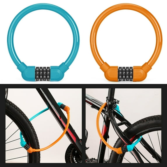 Cheers.US Portable Anti-theft Unbreakable Security Bicycle Password Ring Lock for Mountain Bike