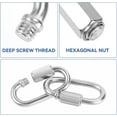 thumbnail image 4 of 2 Piece M5 Stainless Steel Quick Link Carabiner Heavy Duty Chain Connector Outdoor Hammock Rigging Hardware, 4 of 7