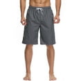 thumbnail image 2 of JTieacloth Men'S Quick Drying Swimming Trunks With Mesh And Beach Board Shorts With Pockets Summer Mens Cargo Shorts Gray, 2 of 4