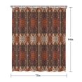 thumbnail image 5 of Red Boho Ethnic Geometric Pattern Shower Curtain 72"x84" ,Bathroom Decorative Shower Curtains Set with 12 Hooks,Modern Waterproof Washable Shower Curtain, 5 of 6