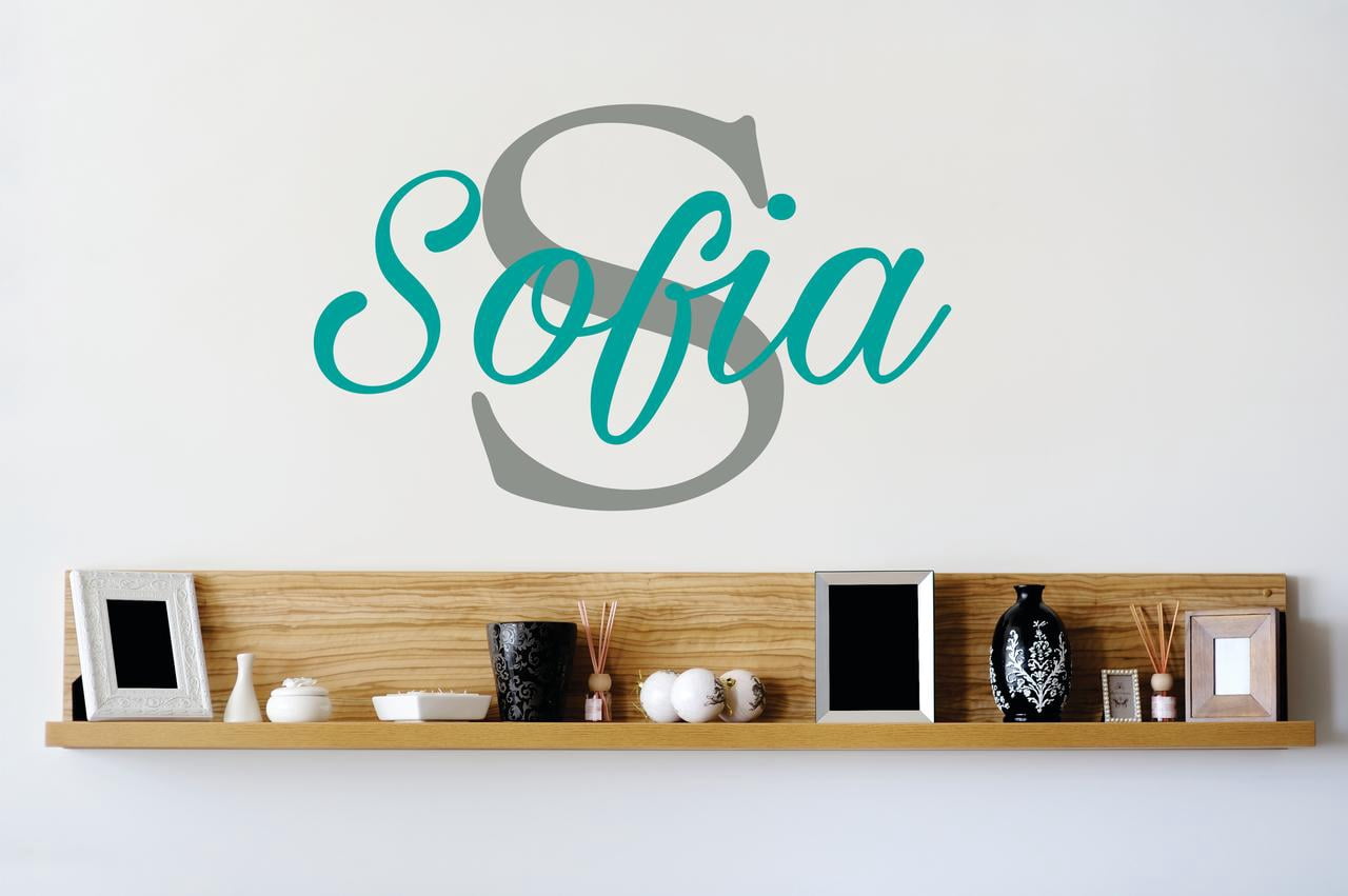 Personalized Name Vinyl Decal Sticker Custom Initial Wall Art Boy Girl ...