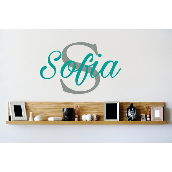 Personalized Name Vinyl Decal Sticker Custom Initial Wall Art Boy Girl Unisex Lettering Decor 16 Inches X 20 Inches