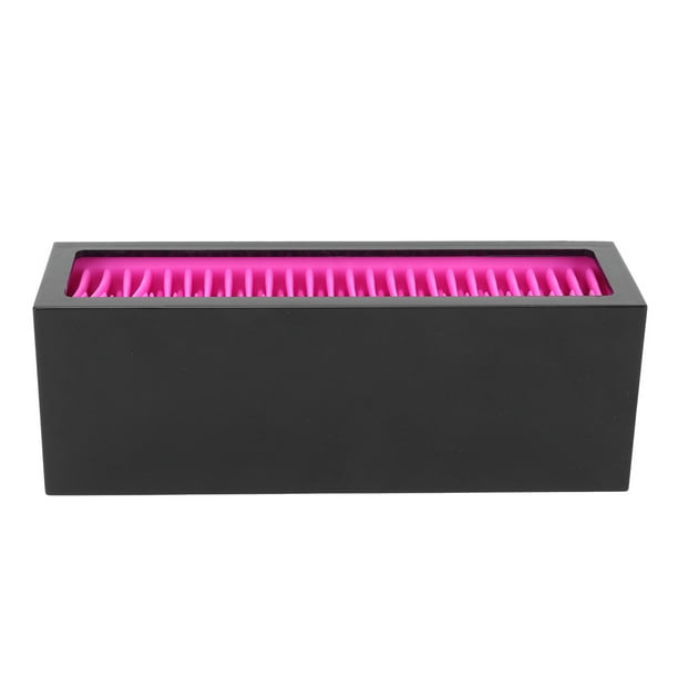 Caja de silicona para guardar cosméticos, lápiz labial, maquillaje, organizador, contenedor para cosméticos (negro, rosa y rojo)