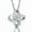 XL-47, variant on Silver Plated Necklace for Women - Square Cut Cubic Zirconia Teardrop Pendant - 16-20in Electroplated Copper Cross Chain - Elegant Jewelry Gift for Birthday Anniversary Date Night
