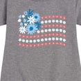 thumbnail image 3 of Instant Message - Floral USA Flag - Toddler & Youth Girls Fleece Dress, 3 of 6