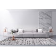 thumbnail image 2 of Woven Area Rug, 5' x 8' Area Rugs with Rubber Antislip Back, Soft Floor Carpet for Living Room Bedroom Office, Machine Washable Rugs, Gray, 2 of 7