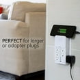 thumbnail image 6 of GE Pro 6-Grounded Outlet Surge Tap, Swivel Outlets, White - 37063, 6 of 7