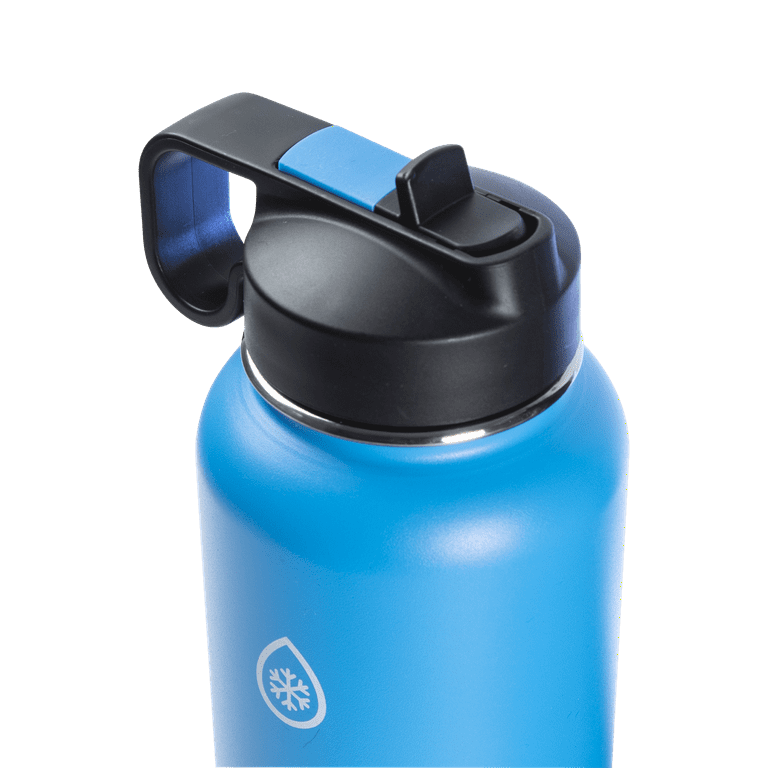 ThermoFlask Double Wall Vacuum Insulated Stainless Steel Water Bottle with  Two Lids, 24 Ounce, Cobalt