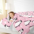 thumbnail image 4 of Manfei Kawaii Penguin 2pcs Bedding Comforter Set for Preppy Kids Children,Merry Christmas Twin Comforter Sets,Happy Winter Xmas Breathable Bedding Set,Ultra Soft Home Decor,Reversible, 4 of 8