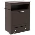 thumbnail image 1 of PawHut Station d'Alimentation pour Animaux Armoire de Rangement, Conteneur de Rangement, Café, 1 of 9