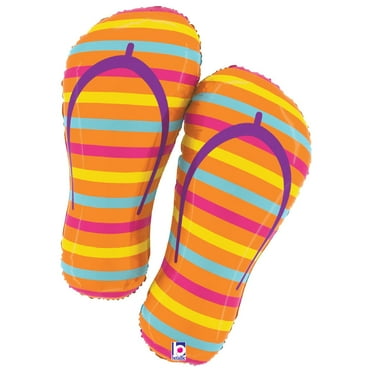 30 inch Betallic Summer Flip Flops Foil Mylar Balloon - Party Supplies Decorations