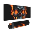 thumbnail image 2 of Pofeuu Flame Metal Skull Print Desk Mat for Keyboard and Mouse，Computer Desk Matt for Desktop，Large Mouse Pad for Desk，Desk Pads on Top of Desks 12x31.5in, 2 of 8