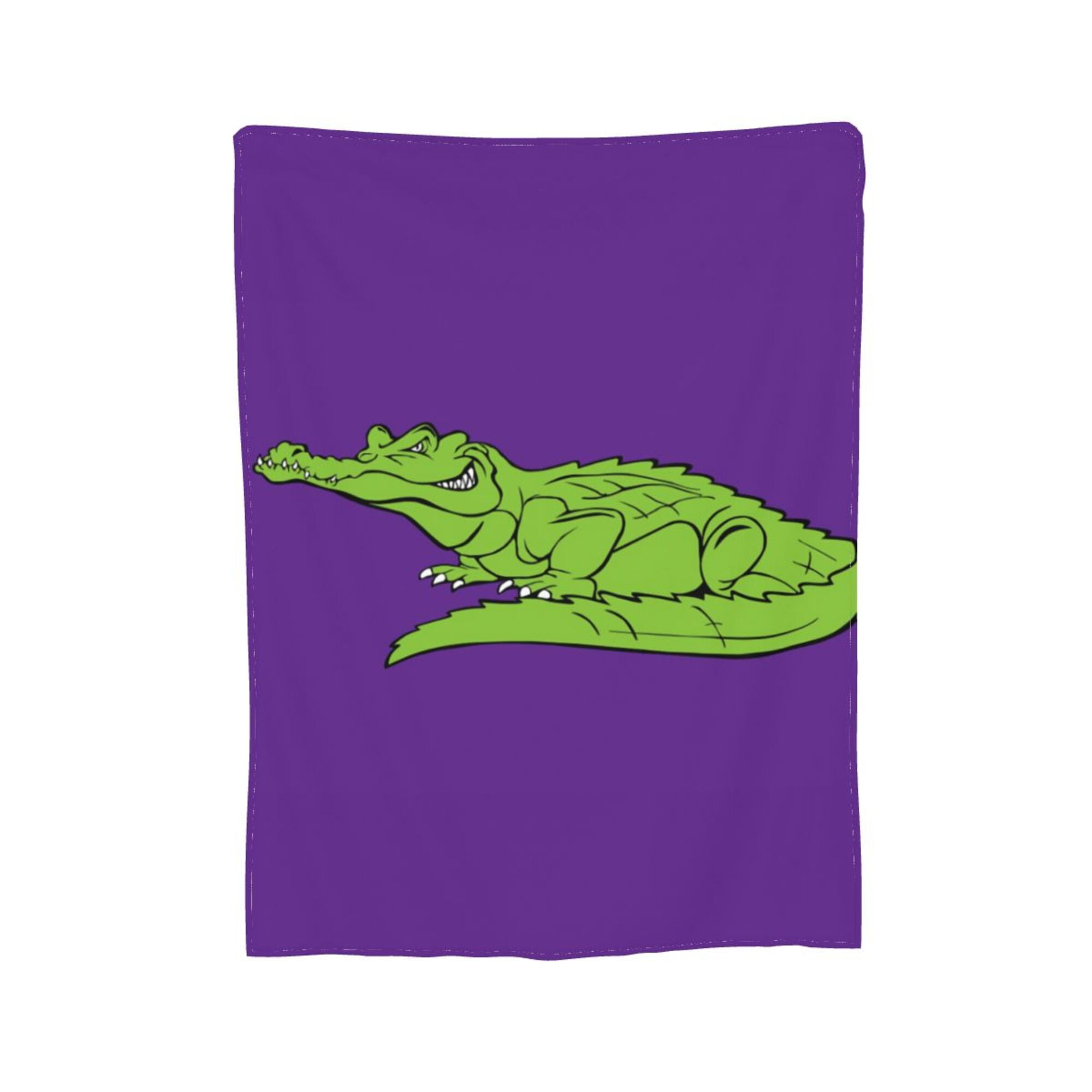 Green Crocodile Throw Blanket,Super Soft AntiPilling Flannel Bed