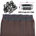 thumbnail image 3 of Typpkmm Hair Extensions, 5 Clip Recto Synthetic Fiber, 22 Inch Red Black Blonde Clip In Hairpiece for Women, 3 of 7