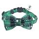 thumbnail image 1 of Collar navideño para perro con lazo, patrón clásico de cuadros escoceses y copos de nieve, collar ajustable para mascotas, 1 of 5