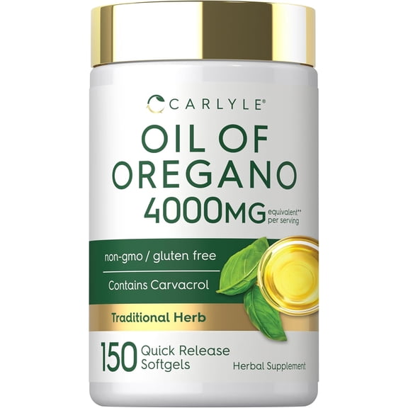Oregano Oil Capsules | 4000 mg | 150 Softgels for Men and Women | by Carlyle