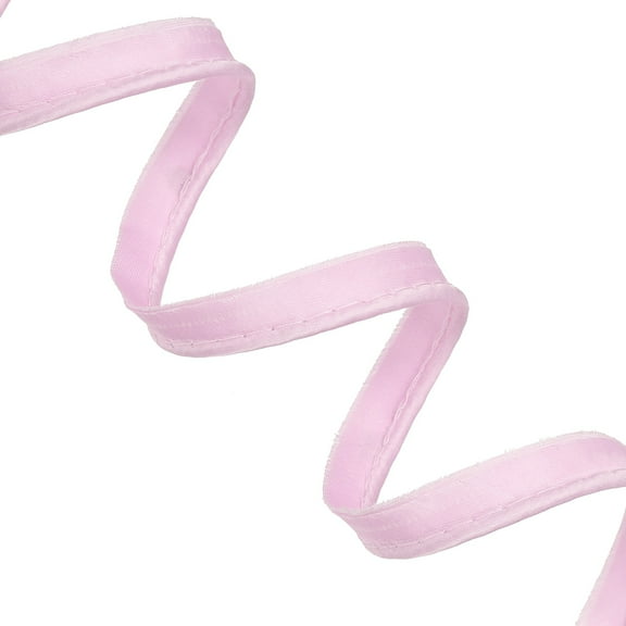 Piping Bias Tape 1/2 Inch 5.5 Yards Piping Trim with Cotton Core Lip Cord Trim for Sewing Binding Hemming Cushions DIY Decor Crafts, Pink