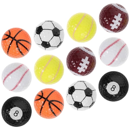 unbranded 12pcs Golfing Practice Balls Sports Balls for Golfing Small Golf Balls Portable Golf Playing Balls