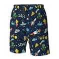 thumbnail image 5 of Naloa Funny Spaceships Men's Beach Shorts, Surfing shorts, Swim trunks, Quick Dry Swim Trunks for Surfing Beach Fun - XX-Large, 5 of 9