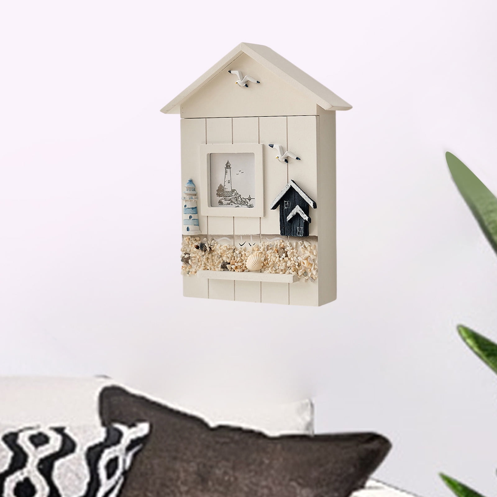 Kraoden Decorative Wall-Mount Key Box Cabinet, Heavy-Duty Wood Key Organizer for Home, Office, and Family, Convenient and Secure Key Storage Solution