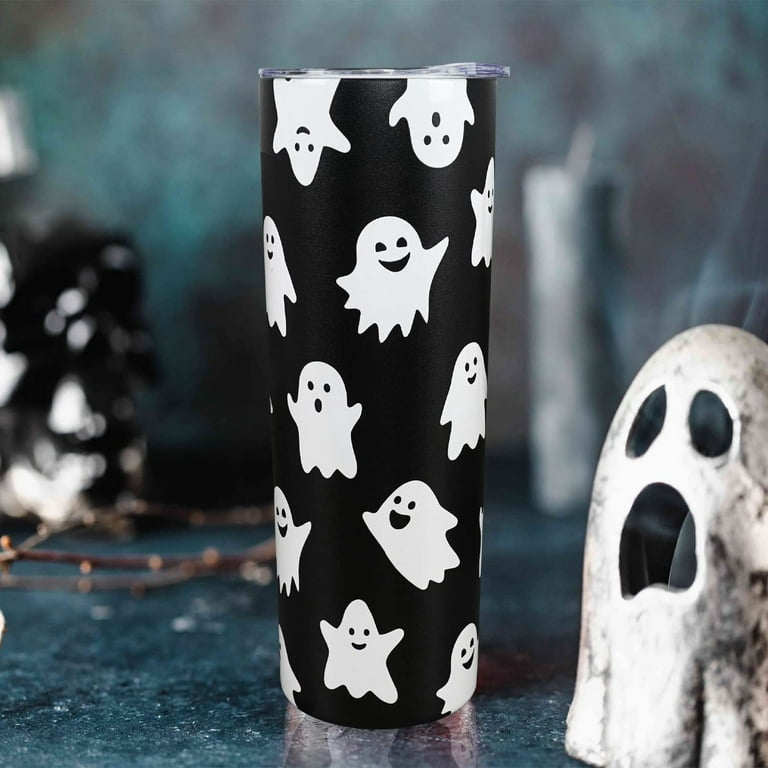 Halloween Print Glass Tumbler Cup