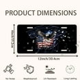 thumbnail image 2 of Patriotic Eagle T shirt Funny Personalized License Plate Rust-proof Stainless Steel Metal License Plate Suitable For Men And Women 12.2" x 6.2", 2 of 7