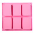 thumbnail image 1 of Molde de silicona rectangular grande de 6 cavidades, 1 unidad de máquina para hornear barras energéticas para trufas de chocolate, panecillos, brownie, pan de maíz, pastel de queso, 1 of 5