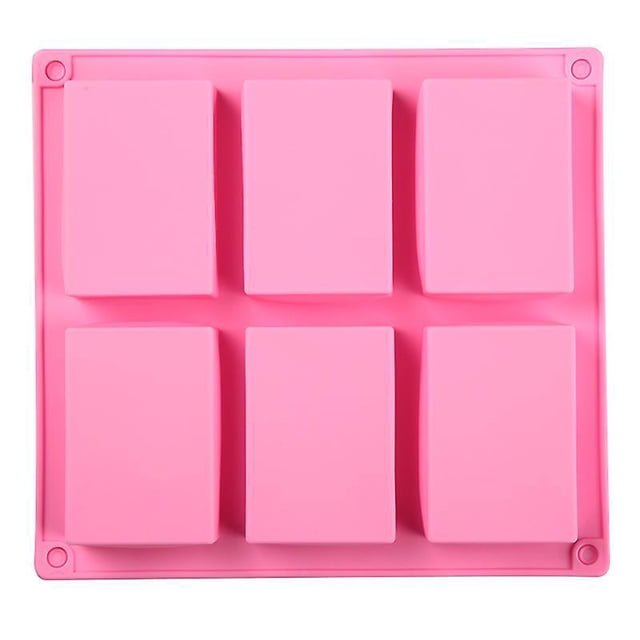 Molde de silicona rectangular grande de 6 cavidades, 1 unidad de máquina para hornear barras energéticas para trufas de chocolate, panecillos, brownie, pan de maíz, pastel de queso