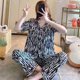 thumbnail image 1 of Pijama de dibujos animados para mujer del sudeste asiático, pantalones de manga corta, temporada de otoño y verano, ropa para el hogar, venta al por mayor, ropa de dormir cómoda y bonita, 1 of 5