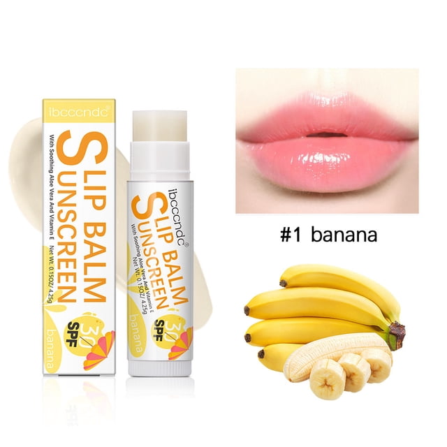 Xihbxyly Bálsamo Labial Hidratante con Protección Solar, Protección Uv para Labios, Suaviza Labios Agrietados, Uso Diario para Aventuras de Verano, Perfecto para La Playa, Disponible En Tres Sabores.