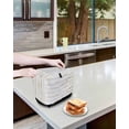 thumbnail image 3 of White Wooden Plank Toaster Cover 4 Slice, Large Kitchen Appliance Covers, Country Vintage Farmhouse Wood Grain Toaster Oven Cover with Loop, Bread Machine Cover Polyester Dust Cover Protection, 3 of 4
