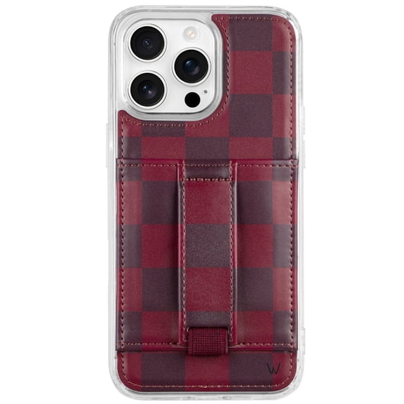 Walli Cases iPhone 13 Phone Case with Wallet and Finger Strap - Cozy Check