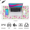 thumbnail image 5 of Long Mouse Pads for Desk,Pink Breast Cancer and Pioneer Flower Desk Mats on Top Of Desks, Desk Mouse Pad Extra Large with 3mm Non-Slip Base and Stitched Edge for Gaming,Office,Work,Home 31.5x15.7in, 5 of 5