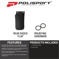 thumbnail image 2 of Polisport Motocross Motorcycles (MX) Rear Shock Flap for Suzuki RM-Z250 (2019-2024), RM-Z450 (2018-2024) Dirt Bikes -Superior Durability & Abrasion Protection for Motocross Bikes - Black, 2 of 9