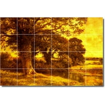 Ceramic Tile Mural-Benjamin Leader Landscapes Painting 145. 25.5" w x 17" h using (24) 4.25 x 4.25 ceramic tiles