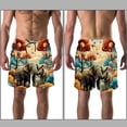 thumbnail image 3 of luoweisi Men's Beach Shorts Quick Dry Swim Trunks with Mesh Lining Elephant L, 3 of 5