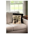 thumbnail image 3 of Bilot Artist-Designed Pinecones & Berries Hand-Hooked Wool Decorative Throw Pillow (14” x 14”), 3 of 3