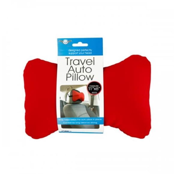 Sterling OF434 Oreiller de Voyage Auto avec Sangle, Noir & Rouge